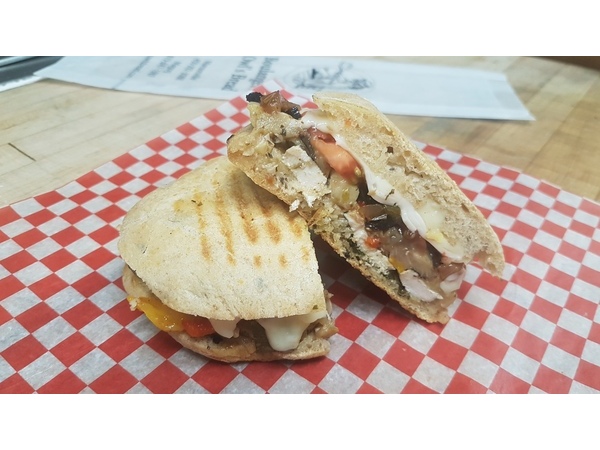 Mediterranean panini with chicken